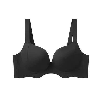 Wireless and Traceless Large Size Women's Underwear, Breast Collection, Anti-sagging, Simple Thin Mold Cup Bra, Stylish