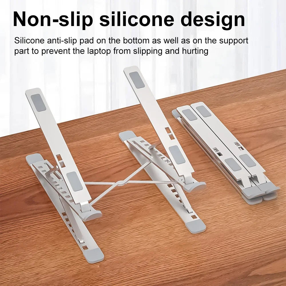 Adjustable Aluminum Alloy Laptop Stand Portable Folding Bracket for Notebook Tablet Computer Lifting Cooling Holder