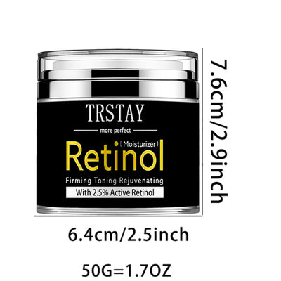 Retinol firming and refreshing face cream, mild and non irritating, smoothes wrinkles, reduces fine lines and makes skin soft