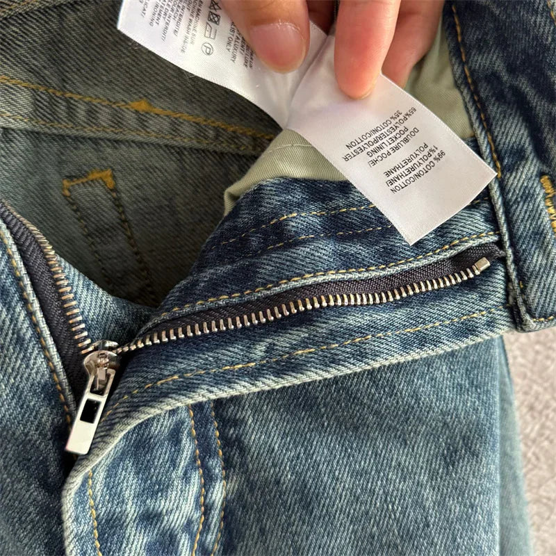 Women's pants 2025 autumn new high waisted slim women's jeans pure cotton straight leg pants  Wide leg pants curved knife jeans