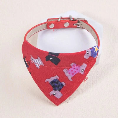 Pet  Collar Leather Scarf Adjustable