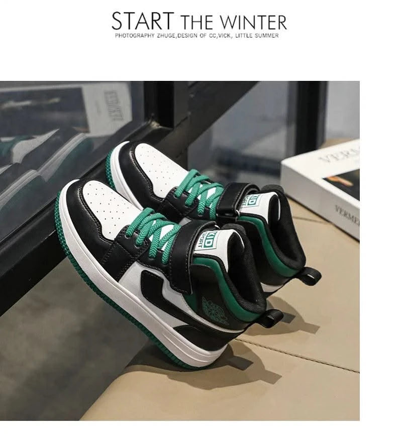 Children's shoes Men's shoes 2024 new fall children's non-slip sports shoes large high top board shoes for children