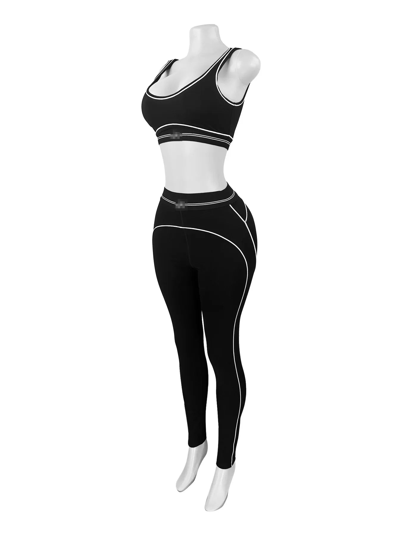 Women Activewear Summer Fitness Gym Yoga Sets Two Piece Set Bra Crop Top And High Waist Leggings Sportswear Training Workout Set