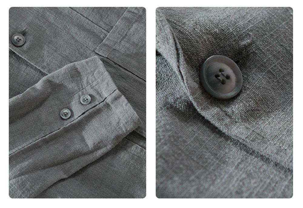 men's Blazers Linen and Cotton Casual men clothing fashion 2024 Spring Autumn Solid Tops for Young men loose Suit Coat