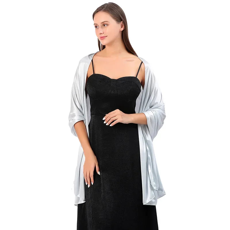 Elegant Silky Evening Dresses Shawls for Women Wedding Party Shawl Bride Bridesmaid Boleros Shrugs Banquet Capes Wraps