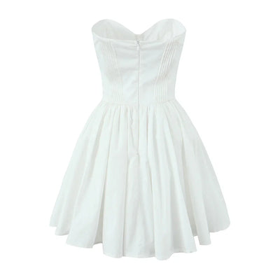 Luxury dresses women 2025 Summer dresses for women evening party dresses bodycon white mini dress elegant ruffle dress tube top