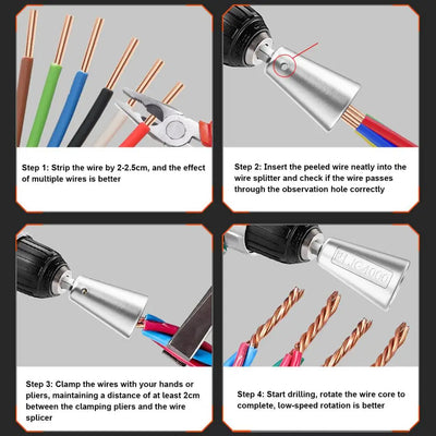 Wire Twisting Tools Handle Electrician Quickly Twister For Power Drill Drivers Twister Twisted Twist Cable Device