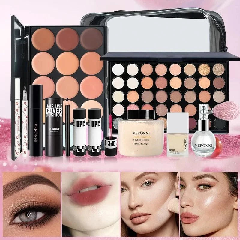 All In One Makeup Kit for Women Full Kit Set Include Eyeshadow Eyebrow Eyeliner Lip gloss Concealer
