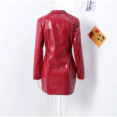 Sexy Pu Leather Women Maxi Dresses Fashion Sleeveless Backless Pleated Hip Package Female Robe Chic Ladies Party Evening Dress
