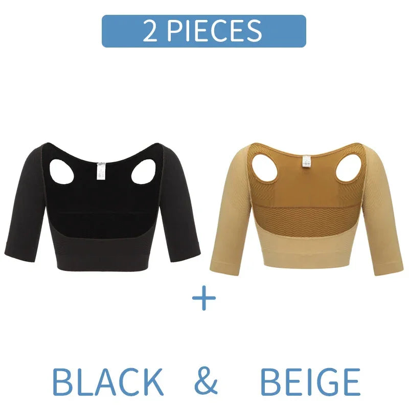 Upper Arm Shaper Women Shoulder Slimmer Compression Shapewear Sleeves Body Shaper Humpback Posture Corrector Back Support Tops