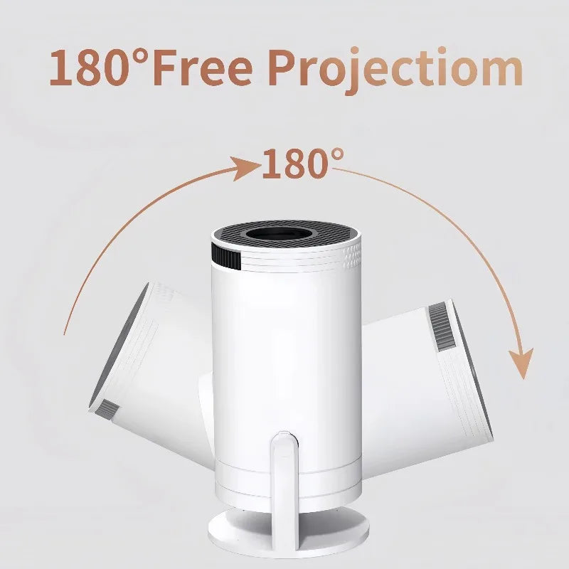 Mini Portable Projector Home Cinema 1080p HD 4k Android 11 Projector with WiFi 6 and Bluetooth Smart Pocket Outdoor