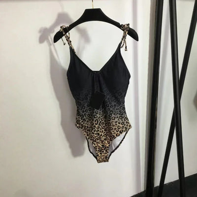 Luxury Design Women's One-piece Swimsuits Classic Hollow Swimwear Designer Brand Beach Sexy Bikini Sets