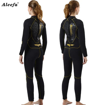 Wetsuit 5mm Women Diving Suits Zipper Sleeve Neoprene Surf Wet Suit Jumpsuit Full Bodysuit  Kayak