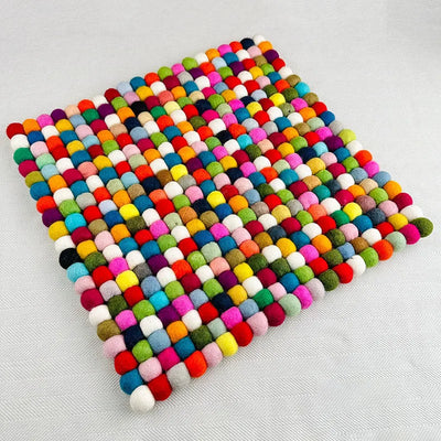 Wool Felt Singing Bowl Mat Handmade Colorful Sound Bowl Accessories Circular Musical Instrument Mats Square Seat Cushions