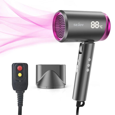Sejoy Hair Dryer 110v 1800W, High-Speed Electric Turbine Airflow, Low Noise, Constant Temperature And Quick Drying for Home