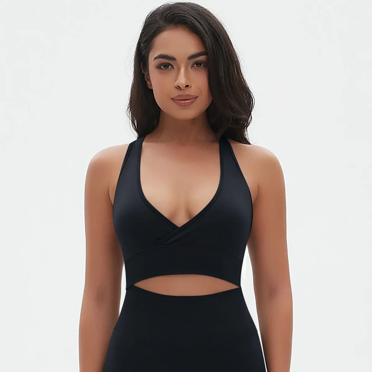 Women Sports Bra High Support Impact Ruched Fitness Underwear Gym Yoga Top Workout Clothes Push-up Corset Padded Activewear
