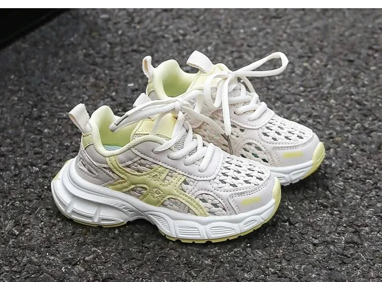 Children's sports shoes for boys and girls, new style for summer 2025, single mesh upper for breathability