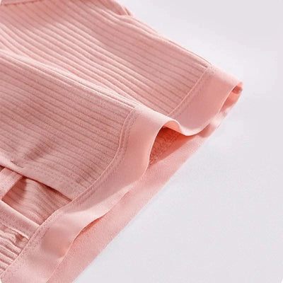 Wireless Cotton Bras for Women Threaded Cotton Wrap Underwear Triangle Cotton Bra Stretch Thin Unpadded Bra and Panties Set