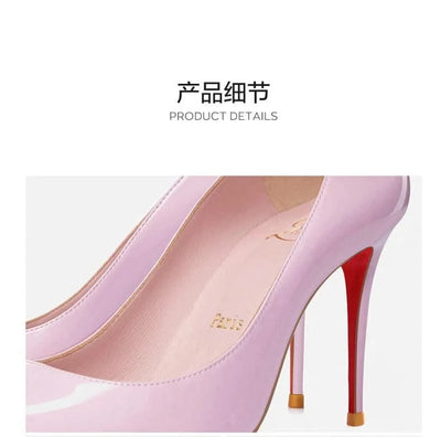 Pink, Pointed Toe High heeled shoes for women | light lipstick base sexy temperament, not tiring, single foot shoes