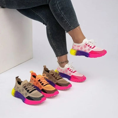 Women's Breathable Mesh Platform Shoes New Increase Height Chunky Sneakers for Women Tenis Outdoor Women's Casual Running Shoes
