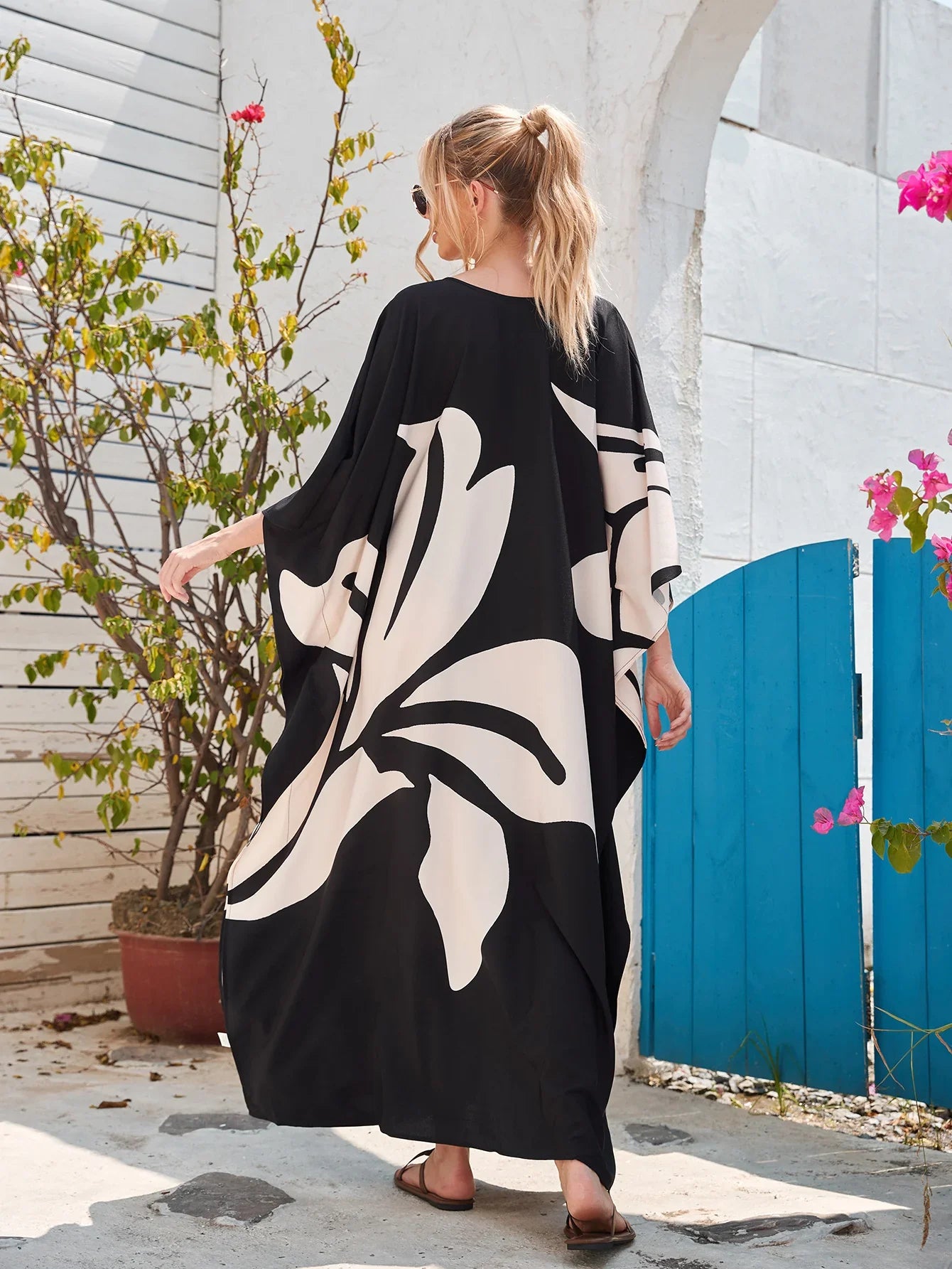 Plus Size L-5XL Bohemian Women Maxi Dress 2023 Autumn Printed Casual Shirt Party Vestidos Loose Sundress