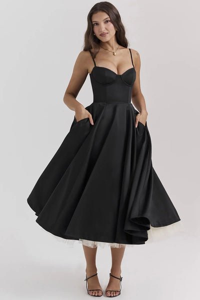 Women's Summer Long Dresses Elegant Lady Maxi Dress O-Neck Blue Dress High Waist Party Dresses for Female Sexy Hoilday Sundress