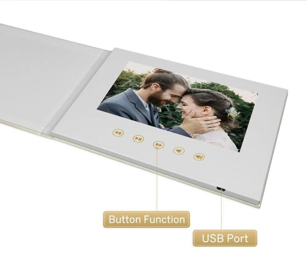 Linen Bound Video Book Wedding Video Album Up to 3 hours of video