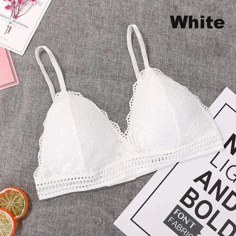 Wireless Push Up Bra Body Shaping Sexy Flower Lace Bra for Women