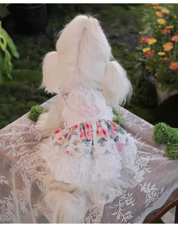 Pet Clothes Dog Skirts Floral Cute Spring And Summer Jumpsuit Small Dog Teddy Bear Clothes Pet Series Essential Clothes For Pet