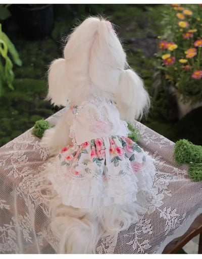 Pet Clothes Dog Skirts Floral Cute Spring And Summer Jumpsuit Small Dog Teddy Bear Clothes Pet Series Essential Clothes For Pet