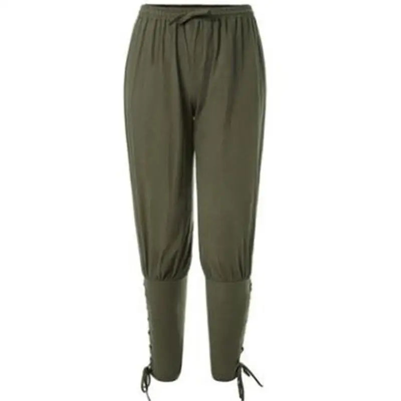 Men's Casual Trousers New Summer Drawstring Trousers Medieval Pirate Trousers Cotton and Linen Streetwear Pants