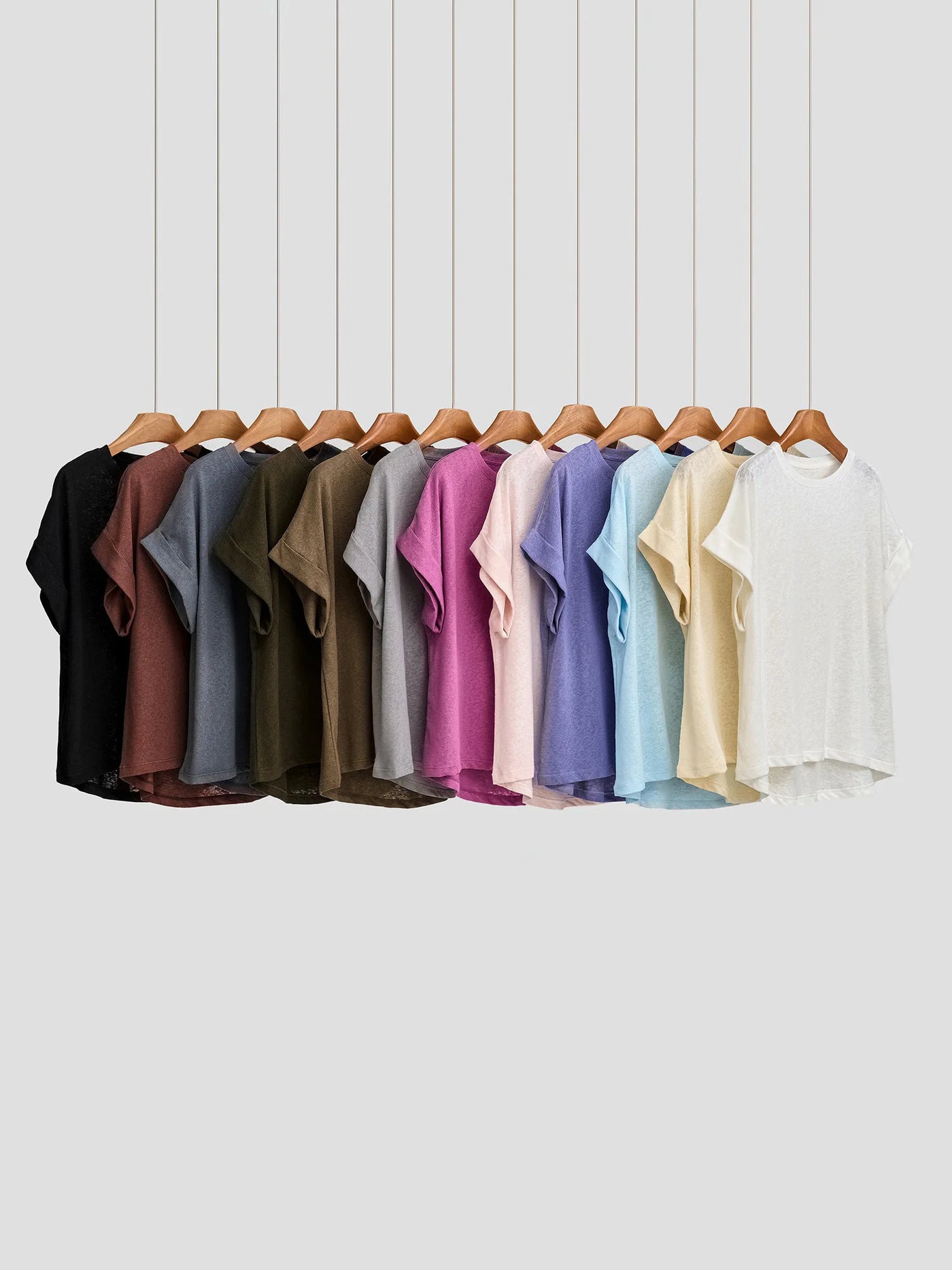 Women T Shirt Short Sleeve Cotton Linen Tops Crew Neck Oversize Dolman Plain Tees Spring Summer