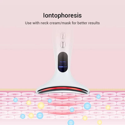 3 Modes Neck Beauty Device EMS Face Lifting Machine Double Chin Remover LED Anti Wrinkle Skin Tightening Facial Massager