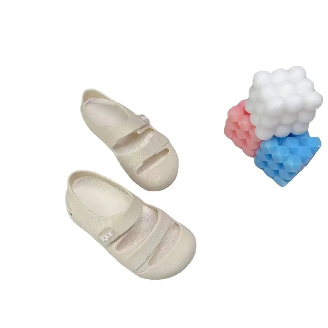Kid Toddler Flat Breathable Fishermen Roman Shoes Children's Colorful Beach Comfortable Jelly Sandals Boy Girls Sandals SO098