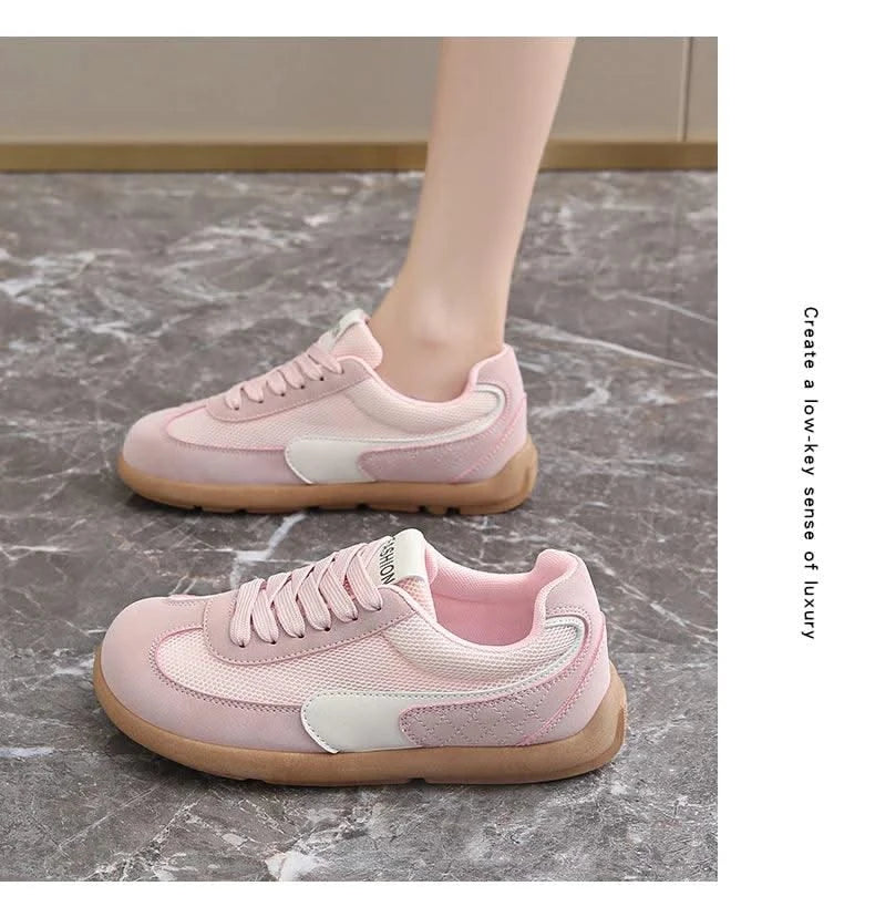 Women's Shoes Fashion Trend College Style Wide Toe Soft Comfortable Flat Casual Shoes Outdoor Casual Sports Shoes Women Sneaker