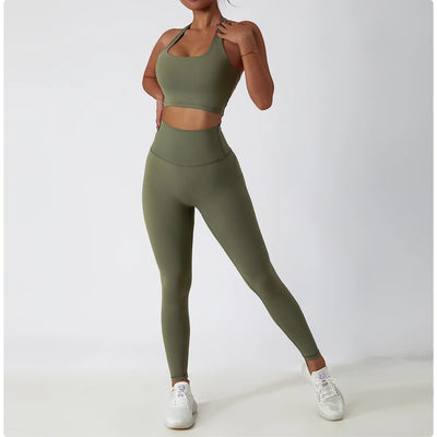 Women Breathable Sports Bra Absorb Sweat Shockproof Padded Gym Bta Running Fitness Bra Yoga Sports Bras Hanging Neck Underwear
