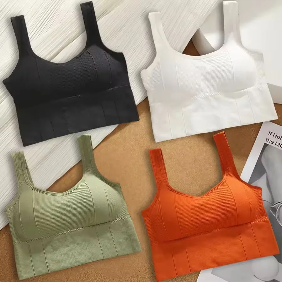 Breathable Sports Bra Anti-Sweat Fitness Top Women Seamless Yoga Bra Shockproof Crop Top Push Up Sport Bra Gym Workout Top