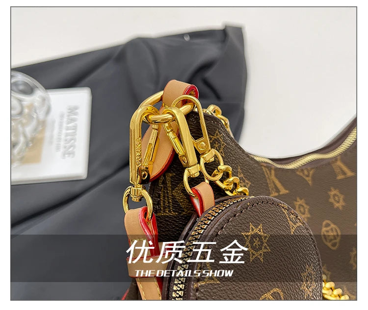 Famous Designer Elegant Handbags Leather For Women, Ladies Crossbody Shoulder Bag Classic Popular And Lightweight For Shopping