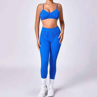 Women Nude Straps Yoga Sets Activewear