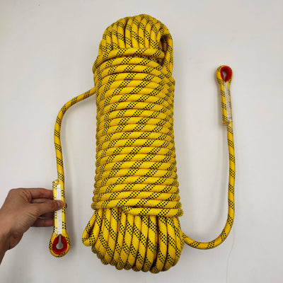 12mm 50m Outdoor Climbing Rope Escape Rescue Static Rope Rock Equipment Mountaineering Lifeline Emergency Survival Safety Gear