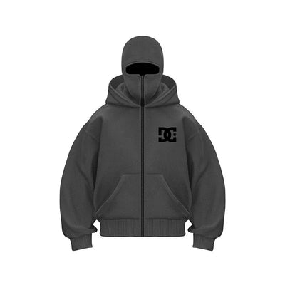 "2025 Men's Designer Clothing: Double-zipper hoodie, autumn and winter masked hip-hop Sweatshirt, Fitness and casual Hoodie.