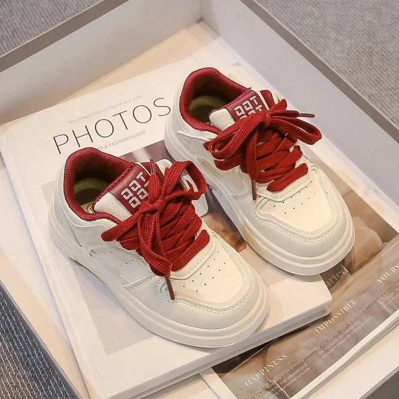 Kids Sports Shoes Non-slip Soft Sole Boys Girls Casual Shoes White Trendy 2025 New Fashion Children Sneakers Breathable Comfort