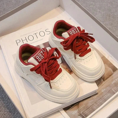 Kids Sports Shoes Non-slip Soft Sole Boys Girls Casual Shoes White Trendy 2025 New Fashion Children Sneakers Breathable Comfort