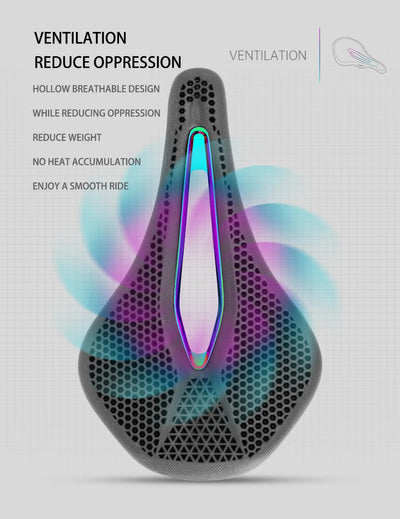 MTB Road Bike Accessories Parts Bicycle Seat Seat Bench Honeycomb 3D Breathable Lightweight Strong Durable Wear-resistant Saddle