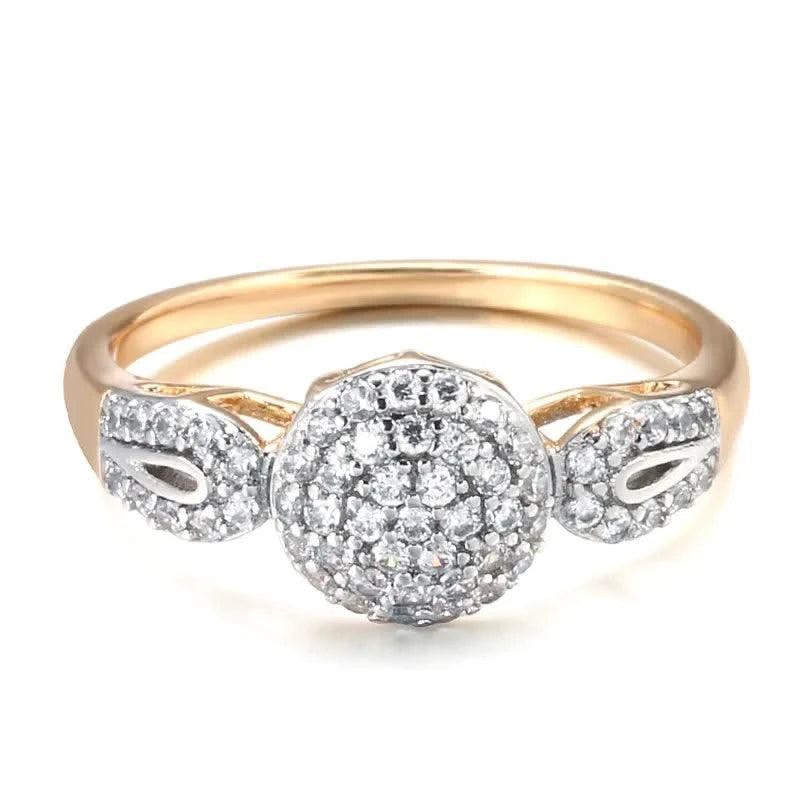 Elegant Original 18k Rose Gold Wedding Ring for Women Jewellery Austrian Crystals Gift