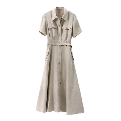 High-end Dress for Women in Summer Niche Design French Light Luxury Temperament Slim Work Shirt Skirt Skirt