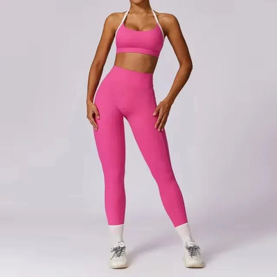 Yoga Set 2PCS Women Sportswear Push Up Workout Clothes Athletic Wear Gym Leg ging