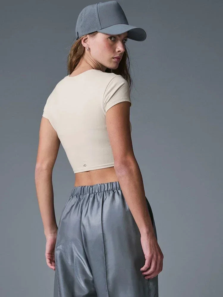 Women T-shirts 2025 Tops Solid Short Sleeve Loose O-neck Cotton Casual Ladies Shirts Harajuku Korean Summer Woman Tshirts
