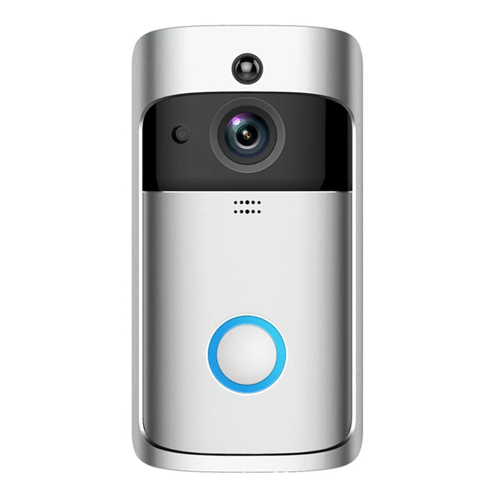 WiFi Video Doorbell 2 Way Audio Wireless Door Bell 720P Night Vision Security Home Door Bell Cloud Storage Smart Human Detection