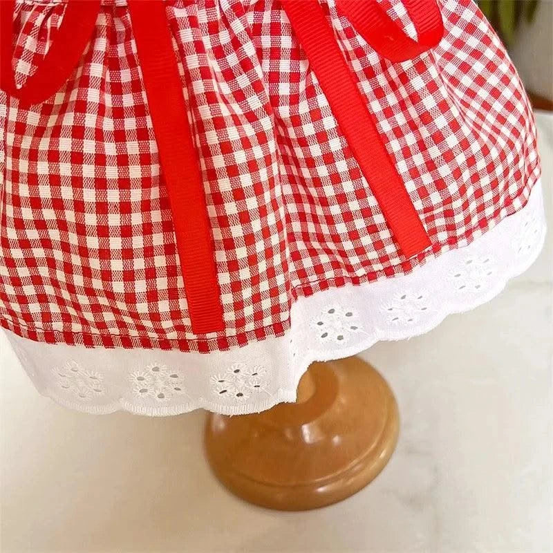 Pet Dog Clothes for Small Dogs Summer Dog Dress Fashion Print Puppy Princess Skirt Cute Flying Sleeve Cat Dress Pet Dog Costumes
